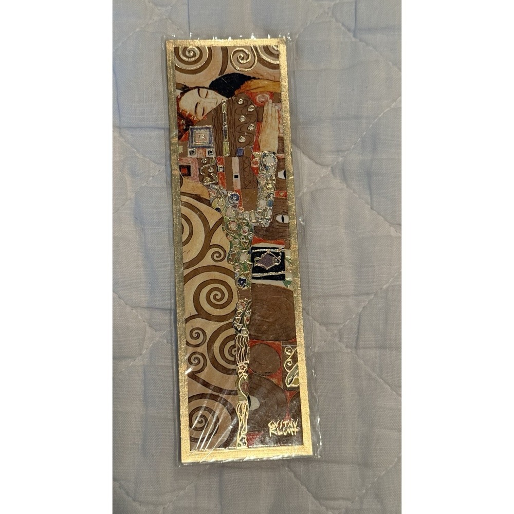 Gustav Klimt‎ Fulfillment Bookmark Gold Silver Leaf Art Nouveau Made Germany NIP